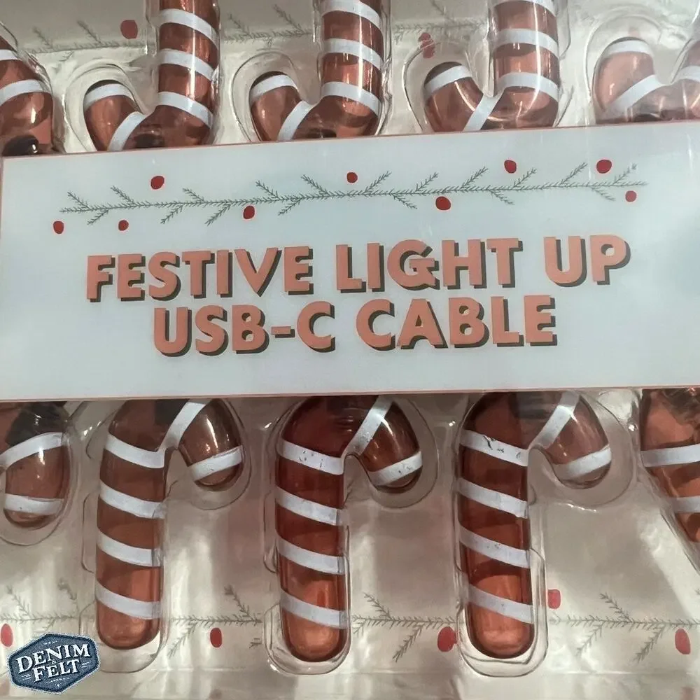 Vivitar Novelty Christmas Candy Cane‎ C Port Phone Charger | NEW!!